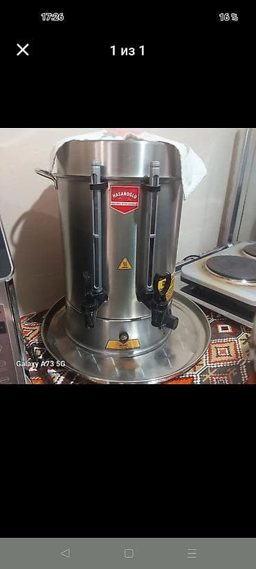 samovar 5l: Hasanoğlu paslanmayan poladdan sənaye tipli samovar/qaynar su — 2