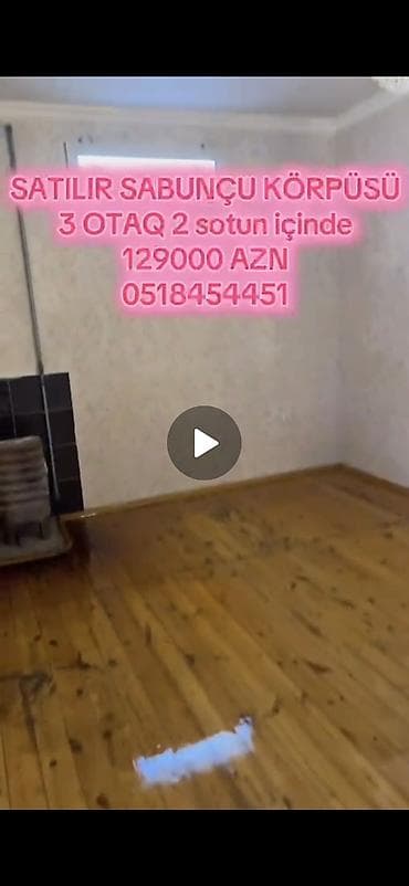 Sabunçu qəs. 3 otaqlı, 100 kv. m — 2