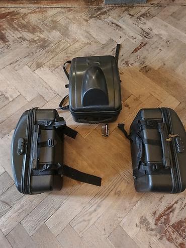 Motosiklet üçün sərt baqaj dəsti – 3 hissə - 2 yan kofr + 1 arxa top — 1