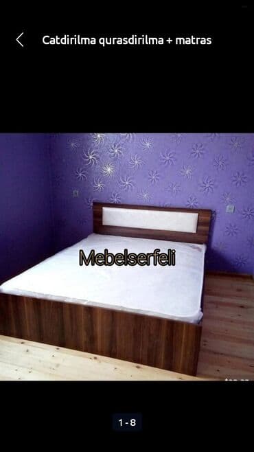 taxt dəsti 50 m: Yeni, İkinəfərlik çarpayı, Bazasız, Matras ilə — 1