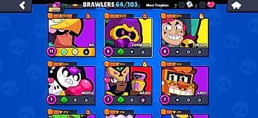 Şəxsi əşyalar: Brawl Stars hesabı - Kuboklar: 22,677 (ən yüksək 22,680), Trophy Road — 5