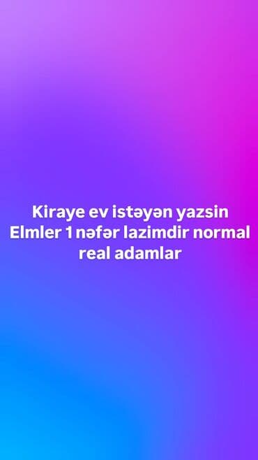 Колье: Metrodan 10 deq mesafede 18 25 yasa kimi telebe olsa lap yaxsi olar — 1