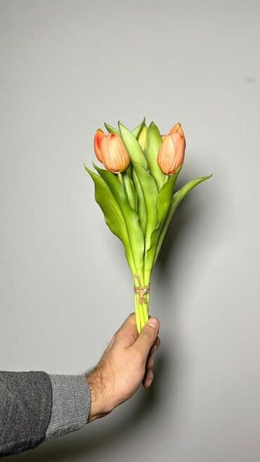 tülpan gülü haqqında: Məhsul: Tülpan gulleri - Rənglər: Şaftalı-narıncı və ağ tonlarda — 8