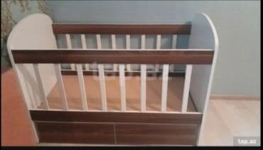 2 mərtəbəli çarpayı: Oğlan və qız üçün, İşlənmiş, Dördbucaq, Beşik, Dəstsiz, Matras ilə, Yellənmə mexanizmsiz — 1