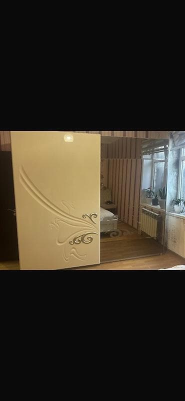 qelem seti: 2 qapılı, Güzgülü, Bej, Digər material, Kupe, Düz dolab — 1