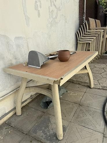 razinde heyet evleri: Dördbucaq masa, Açılmayan, Stullar ilə, Plastik — 3