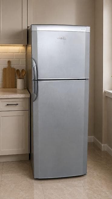 Б/у 2 двери Beko Холодильник Продажа, цвет - Серый, С колесиками