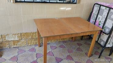 стол дизайнерский: Mətbəx masası, Açılmayan, Taxta, Dördbucaq masa — 3