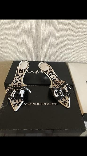 Mario Cerutti qadın ayaqqabısı – açıq burunlu mules - Model: kəskin