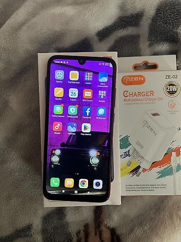 ucuz notebook tavsiye: Redmi Note 7, 32 GB, rəng - Qırmızı, Barmaq izi, Face ID — 3