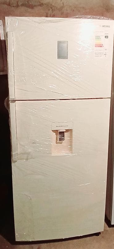 Yeni 2 qapılı Samsung Soyuducu Satılır, rəng - Bej, Təkərli — 2