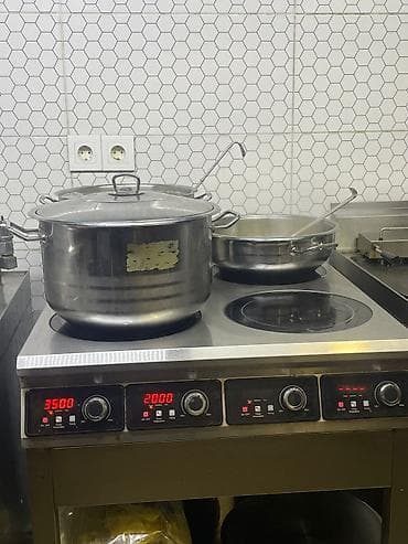 İnduksiya sobası Ayrıca dayanan, 4 gözlü, İşlənmiş