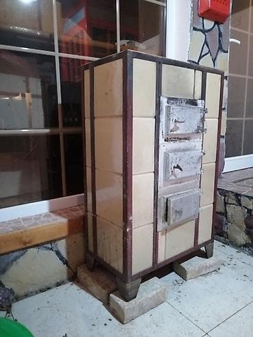 şamdan soba: Kafel üzlü odun/kömür sobası - Material: qalın metal gövdə, istiyə — 2