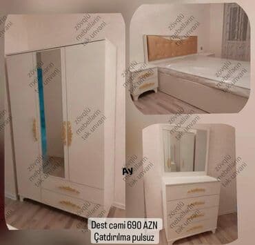 əncir cemi: *Yataq desti* Dest cəmi 690 AZN ✔️ Dəstə daxildir dolab ölcu — 3