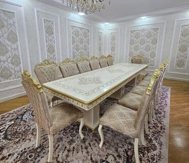 диван стол: Для гостиной, Новый, Раскладной, Прямоугольный стол, 6 стульев — 8