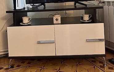 ag qara mebeller: Qonaq otağı üclü dest(servant,komod ve tv stend) alana divan ve iki — 3