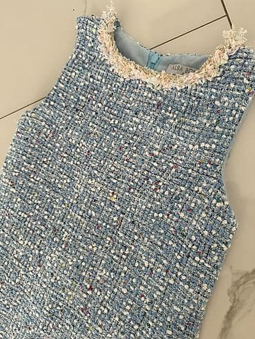 qirmizi donlar: Məhsul: Qız uşaqları üçün “ALBA BO. ” etiketli tweed don - Model — 2