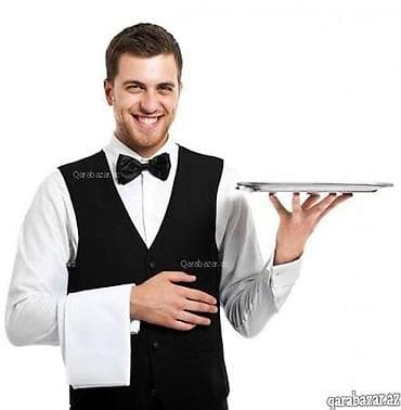 Услуги по строительству и ремонту: Bəy ofisiant tələb olunur. Əmək Haqqı : 15 Azn gündəlik İş Saatı — 1