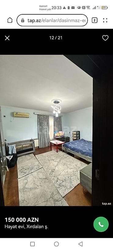 xirdalanda ev: 4 otaqlı, 2 kv. m, Kredit yoxdur, Orta təmir — 6