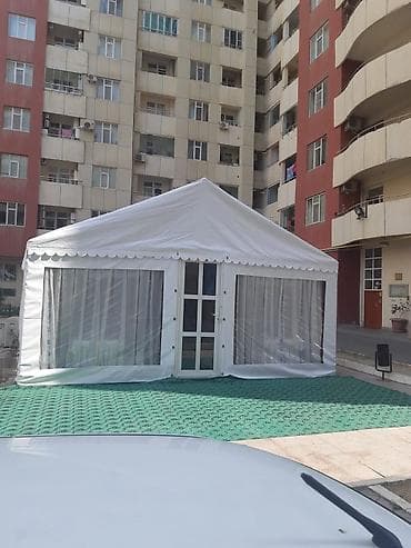 ava servis: Tədbir çadırı və inventar kirayəsi - Ağ rəngli premium banket çadırı — 3