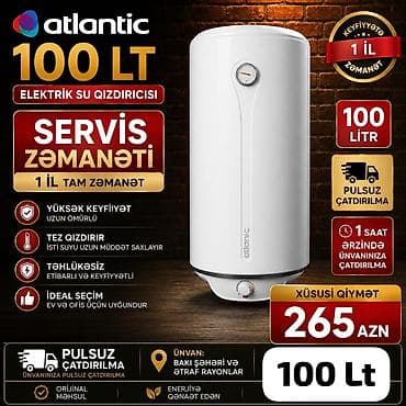 Ariston 100 l, Yeni, Kredit yoxdur, Pulsuz çatdırılma, Rayonlara çatdırılma