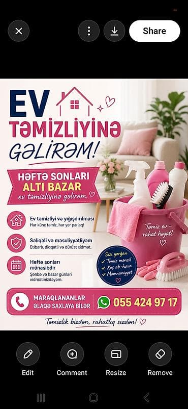 Təmizlik | Mənzillər | Ümumi təmizlik