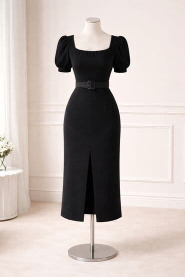 Kişi ayaqqabıları: Qadın qara midi don Cəmi 1 dəfə toya geyinilib yenidir — 1