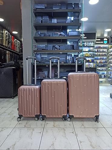 mini keys: 3-lü səfər çamadan dəsti - Rəng: gül qızılı/bronze ton - Korpus — 1