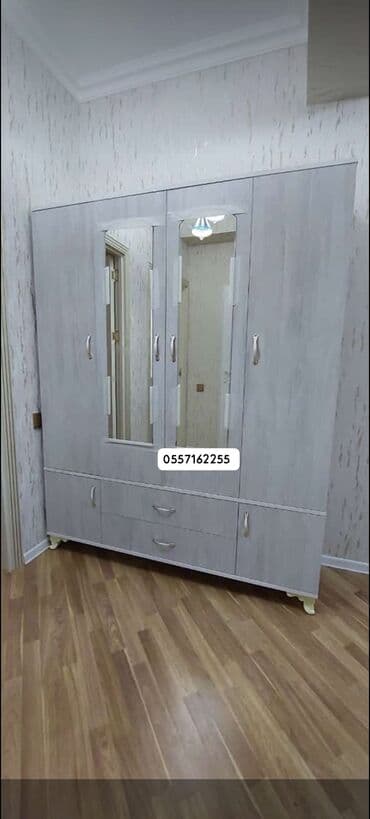 laminat qiyməti: Yeni, Açılan, 4 qapılı Düz dolab, Dolab-asılqan, Azərbaycan — 3