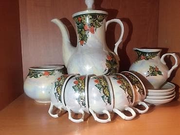 çay servisi: Çay dəsti, rəng - Ağ, Farfor — 1