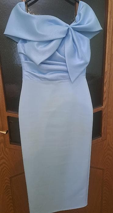 e vitamini uz ucun: Zərif açıq mavi rəngdə ziyafət/dəbli don. DON 250 AZN-ə alınıb və CƏMİ — 3