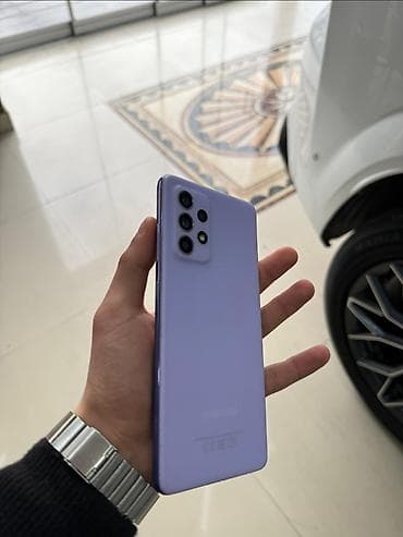 samsung tab: Samsung Galaxy A52, 128 GB, rəng - Bənövşəyi, Barmaq izi, İki sim kartlı, Face ID — 1