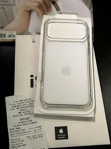 Iphone 17pro max üçün original magsafe şəffaf apple case. Ispacedən