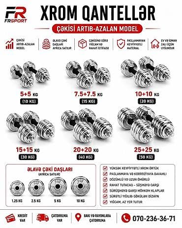 Dəmir Qantellər, Çəki: 5 kq, Yeni