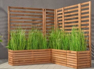 Gübrələr: Dibçəklər hər ölçüdə kafe Ağacdan dekorativ uzun formalı dibçək/qutu — 5