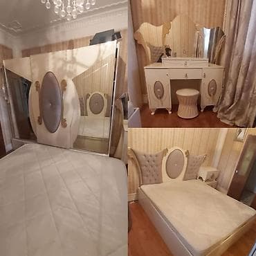 metbex mebeli gence: Yataq dəsti satilir‼️ 750 azn hec bir problemi yoxdu taxtin bazasi var — 1