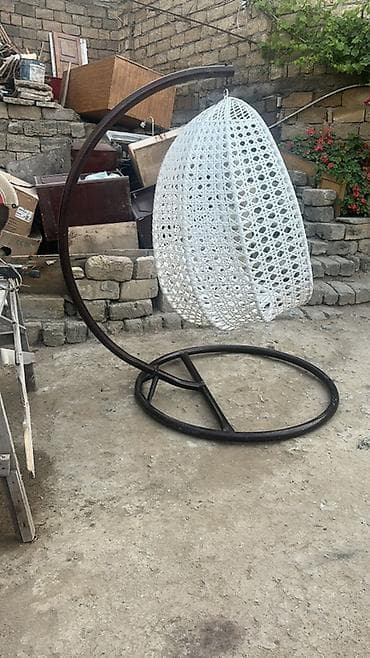 həsir divan: Asılma kreslo (yumurta tipli) - Model: tək nəfərlik asma “egg chair” — 1
