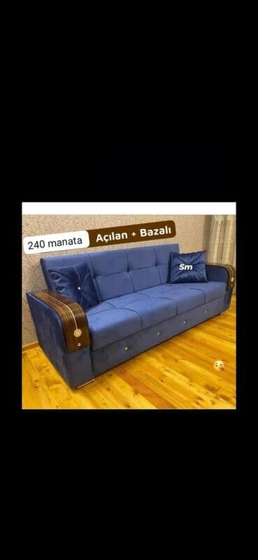 ikinci əl kunc divanlar: Divan, Qonaq otağı üçün, Parça, Bazalı, Açılan, Kitab — 1