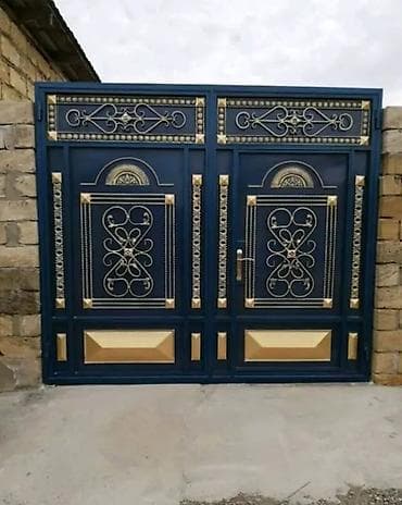 taxta dekor: Dəmir Həyət darvazası, Yana açılan, Mexaniki, Qapı ilə, Kredit yoxdur — 5