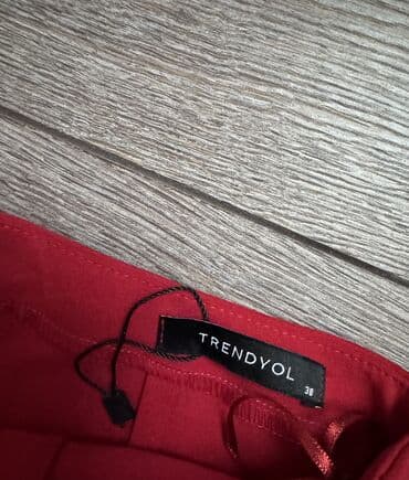 женские красные юбки: Yenidir, qırmızı uzun ətək, M-38 ölçü — 2