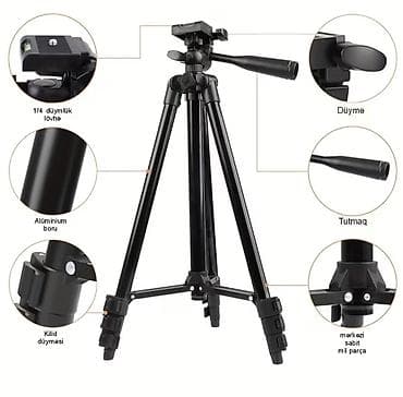 tripodlar: Telefonlar üçün tripod. Güçlü aluminum korpus - üzərindəki hessas — 4