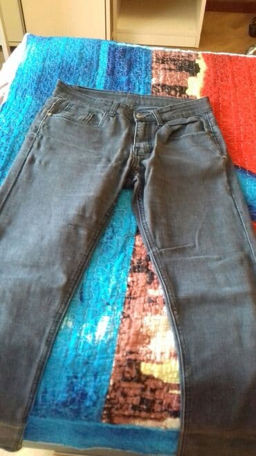 boş şalvar: 14 yaş oğlan üçün göy cins salvar — 1