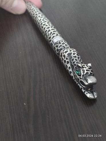 3D Qələmlər: Bənzərsiz dizaynlı qələm – leopard başlı metal korpus - Korpus: Tam — 1