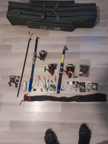 teleskopik nərdivan: Balıqçılıq dəsti Tərkib: - Teleskopik balıqçılıq çubuğu (üzərində — 10