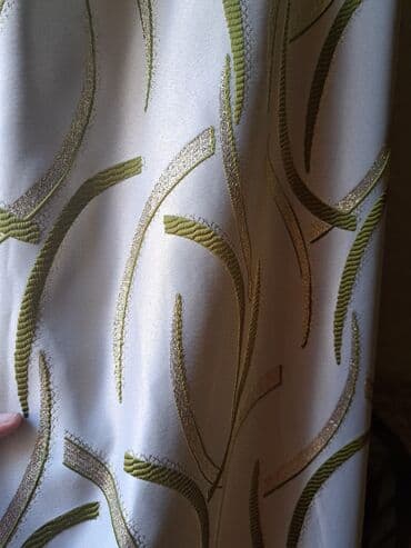 dikey tül perde: İşlənmiş, Pərdə, rəng - Yaşıl, Ünvandan götürmə — 2