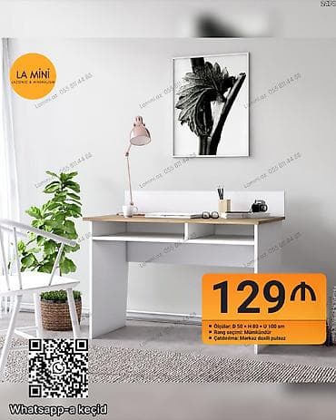 Düz masa, Stulsuz, Polkalı, Siyirməsiz, Sadə laminat