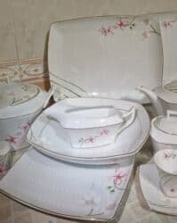 elit qab qacaq: Nahar dəsti, rəng - Ağ, Farfor, 12 nəfərlik — 5