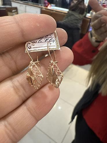 Qol saatları və aksesuarlar: Sırğa, Sarı qızıl, 585 Əyar, 178 g — 3