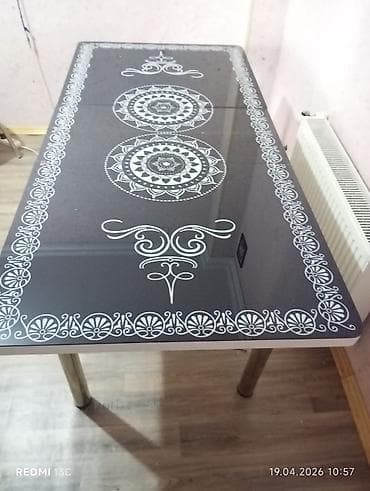 Mətbəx üçün, İşlənmiş, Açılan, Dördbucaq masa, 4 stul — 1