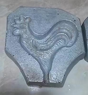 bronza fiqur: Şirniyyət qəlibləri, rəng - Gümüşü, Çuqun, Fiqur, 60 — 2